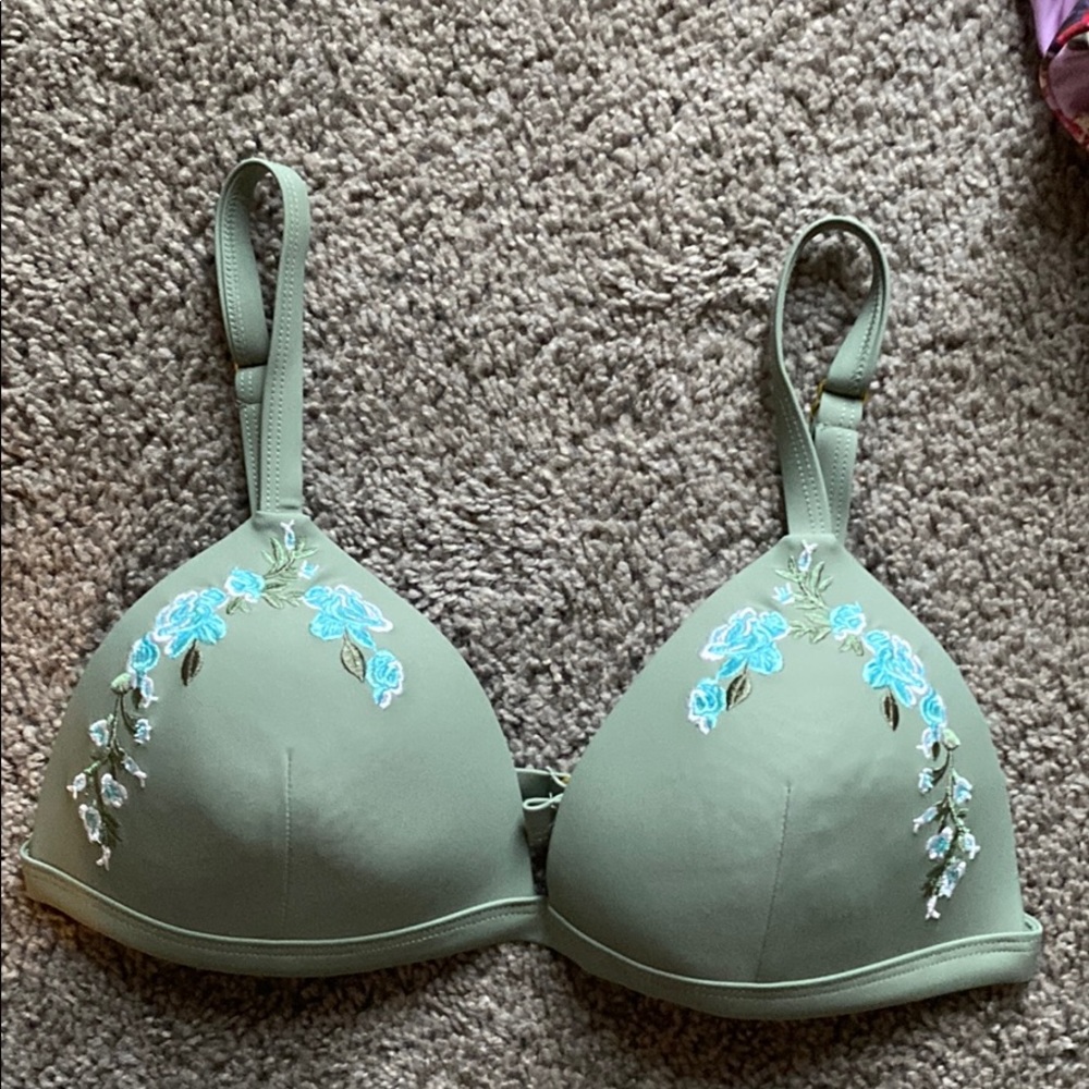 Light green bikini top
